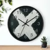 X Marks the Time Wall Clock, Modern Clock for Office Decor