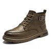Stiefel Leder für Männer Marke Mode Casual Mann Schuhe Anti-Slip Arbeits Herren Top Qualität Cowboy