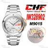 CHF Ingenieur IW328902 Miyota 9015 자동 남성 시계 40mm gris argent 텍스처 스틱 다이얼 스테인리스 스틸 브레이스 슈퍼 에디션 시계 reloj hombre puretime b2