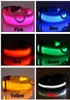 Cabo USB LED Nylon Coleiras para cães Gato Harness Flashing Light Up Night Safety Pet Coleiras multi cores SXL Tamanho Acessórios de Natal5970670