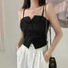 Débardeurs pour femmes Style chinois haut court femmes hauts courts été luxe Camis avec débardeur femme intégré soutien-gorge pour la fête