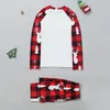 Women's Sleepwear Family Christmas PJS Matching Set Letter och Plaid tryckt långärmad skjortabyxor Set Holiday Pyjamas