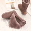 Boot 's Luxury Suede Leather Warm Snow Boots 2023 Winter Designer Plush Fluffy 안티 콜 지퍼 플랫폼 신발 Zapatos de Mujer 231201