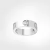 Met doos Liefdesring Luxe designer Titanium roestvrijstalen ringen voor dames Heren Sieraden Koppels Zirconia Trouwringen