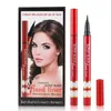 Combinaison ombre à paupières/liner 12 pièces/ensemble YANQINA MAXI crayon Eyeliner noir Tube rouge/argent longue durée imperméable stylo Liner maquillage outils cosmétiques 8634 231202