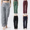 Lu Align Yoga Ladys Calças Perfeitamente Oversized Esportes Sweatpant Mulher Calça Casual de Perna Reta Bolsos de Comprimento Total Dance Studio Yogas Pant Popular 46