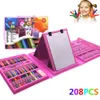 Pincel de acuarela Plumas 208 unids / set Pintura Dibujo Conjunto de arte Pinceles Marcadores Acuarela Color Pluma Lápices de acuarela Suministros de arte Regalo para niños Anime 231202