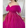 Party Dresses Serene Hill Fuchsia A-line lyxiga kvällsklänningar 2023 Båthalspärlor för kvinnor LA72162A