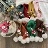 Écharpes Wraps Pompon De Noël Enfants Écharpe Filles Hiver Épaissir Châles Tricotés Enfants Collier De Cou Garder Au Chaud Bébé Vêtements Accessoires Bufanda 231202