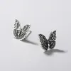 Stud Earrings Retro Butterfly Women's Design With A Sense Of Individuality And Coldness Dark Vintage