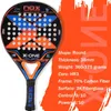 Tennisrackets X-ONE Tennis Padel Racket 3K Koolstofvezel Ruw Oppervlak Ronde Vorm Met Eva Zacht Geheugen Padel Paddle 231201