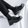 SURET BUTS LUXURY RETRO WŁOGI STYL BUTY OXFORD dla mężczyzn Split Skórzowe buty ślubne moda czarne biuro biznesowe prowadzenie mieszkań 231201