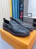 Chaussures de luxe pour hommes Chaussures de créateurs Low Top Noir Bleu Leahter Python Baskets plates Mode Mocassins Conduite Chaussure Party Chaussure pour hommes