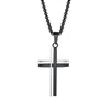 Pendentif Colliers Simple Acier inoxydable Croix Creuse Collier Hommes Femmes Garçon Hip-Hop Bijoux Rolo Chaîne 3mm 24 pouces