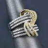 Trouwringen Huitan Mode Vinger Sieraden Ring Vrouwelijke Prachtige Verlovingsfeest Accessoires met Briljante Zirkonia Band 231201