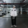 Мужские куртки Кожаная куртка-бомбер Мужчины Женщины Y2k Vintage Varsity PU Куртки Гонки Хип-хоп Oversize Letter Бейсбольная верхняя одежда Осенняя улица 231202