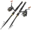 Visaccessoires staaf en haspelset 18m27m koolstofvezel max trek 3 kg lokken 52 1 overbrenging verhouding voor bas pesca 231213