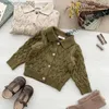 Ensembles de vêtements Nouveau-né bébé fille garçon vêtements tricotés ensemble pull + short enfant à manches longues vêtements costume coton Cardigan bébé vêtements 9M-2YL231202