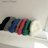 Beanie / Skull Caps 2022 Gorro de malha Pineple Padrão Chapéu de lã Ins Inverno Wild Klein Azul Cor Sólida Gorros Chapéus Tide Bonnets para MulheresL231202