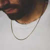 Chaînes en acier inoxydable pour hommes, collier de charme, bijoux, chaîne insensible à décoloration rapide, 1mm à 3mm, tendance Hip Hop, Combo