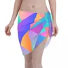 Kobiety streszczenie strojów kąpielowych Streszczenie kolorów Kobiet Sarong Beach bikini owijaj Sheer Short Spódnica szyfonowa szalik dla