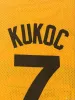 Nik1vip Maglia da basket 1 Toni Kukoc di alta qualità 7 Jugoplastika Split Moive College Maglie da basket Giallo 100% Ed Taglia S-2XL