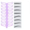 Makeup Brushes Reusable Eyebrow Template Set For Independent Drawing Modeling Nursing Card Easy