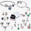 925 Sterling Silver Charm Armband för kvinnor Fashion Luxury Designer Jewelry Diy Fit Pandoras Shooting Star Heart Armband Gift Set med Original Box Wholesale