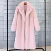 Womens Fur Faux Artificial Wool Long Sleeve Coat Warm Jacket Body Furry Outerwear Full Zip Fleece Women 231202