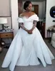 2024 Luksusowa syrena afrykańska suknia ślubna Illusion szyja z ramion koronkowe koraliki Perły długie rękawy ślubne suknie ślubne nowe vestidos de novia niestandardowe wykonane