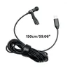 Microphones Type C Clip On Microphone Travel Friendly Lavalier Lapel Mic Quality Recording 3 Styles For Podcasts & Dictation U4LD