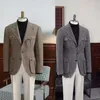 Men s Suits Blazers Vintage Herringbone Blazer Notch Lapel Single Breasted Button Stylish for Business Casual Dinner Jacket 231202