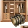 Acessórios de móveis 15 retro metal cozinha der armário maçaneta e botões handware armário antigo latão shell pl alças gota dhx60