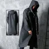 Ropa de lluvia Moda negra Adulto Impermeable Largo Impermeable Mujeres Hombres Capa de lluvia Con capucha para senderismo al aire libre Viajes Pesca Escalada Espesado 231202