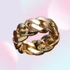 6mm 8mm 10mm breda män kvinnor par kubanska länkkedja ringar hög polerade bling bling finger smycken älskare hip hop ring storlek 710237510957