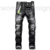 Jeans masculinos designer de luxo mens jeans calças linho hip hop homens angustiados rasgado motociclista magro ajuste motocicleta denim para jjmf