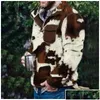 Men'S Jackets Mens Cow Teddy Bear Fleece Fur Jacket Winter Casual Solid Thicken Plover Jumper Coats Male Clothes Sweatshirts Drop De Dhq84