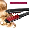 Alisadores de cabelo Ferro de cabelo Cerâmica 3D Grade Cabelo Crimper Profissional Volumizing Curling Iron Milho Perm Fluffy Splint Flat Iron Ferramentas de estilo de cabelo 231201
