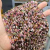 Pierres précieuses en vrac 15 "pouces 4-6mm perles de gravier de tourmaline colorées naturelles pierre de cristal de puce de forme libre irrégulière pour la fabrication de bijoux bracelet