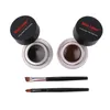 Lidschatten-/Liner-Kombination, Musikblume, 2 in 1, Kaffee, Schwarz, Gel-Creme, Eyeliner, Make-up, wasserfestes Kosmetik-Set, Eyeliner-Pinsel, Make-up, Augenkosmetik, 231202