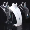 Acrylic Mannequin Jewelry Display Earring Pendant Necklaces Model Stand Holder For Gift 2pcs lot DS13252M