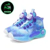 Sneakers Kinderen Basketbalschoenen voor jongens Sneakers Dikke zool Antislip Kindersportschoenen Glow-in-the-dark basketbalschoenen 231201