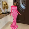 Urban Sexy Dresses Sexig Rhinestone Crystal Mesh Se genom Maxi Dress Sparkle Womens Birthday Night Clubwear Long Party Dresses T231202