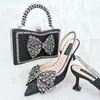 Dress Shoes Doershow Nice African And Bag Matching Set With Black Selling Women Italian For Wedding HFG1-9