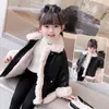 Jaquetas moda bebê menina menino quente inverno pu jaqueta de couro criança pele falsa em um casaco grosso chaqueta outwear roupas 17y 231202