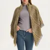 Scarves Multi-purpose Shawl Stylish Women's Fall Winter Scarf Large Wide Fringe Plaid Print Warm Thick Shape Shoulder Neck Protection