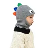 Casquettes Chapeaux Doit Garçon Fille Bonnet Protéger le cou Dinosaure Renard Ours Coupe-Vent Hiver Tricot Chapeau Enfant Filles Oreillettes Casquettes Pour 2 à 7 Ans 231202