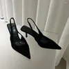 Sandálias altas sexy de salto vermelho feminino 2024 verão tiras confortáveis dedo do pé apontado moda feminina sapatos stiletto 3945