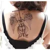 Temporäre Tattoos, grenzüberschreitend, personalisierbar, modisch, gefallener Engel, Arm-Tattoo-Aufkleber mit Ricaron Wateattoo, wasserdicht, sowohl für Männer als auch für Männer