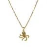 Pendentif Colliers Punk Hip Hop Cthulhu Octopus Collier En Acier Inoxydable Hommes Mode Street Rock Animal Chaîne Bijoux